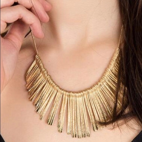 Francesca's Collections Jewelry - Rebecca Sandblast Fringe Statement Necklace Francesca's Collections Jewelry - Rebecca Sandblast Fringe Statement Necklace